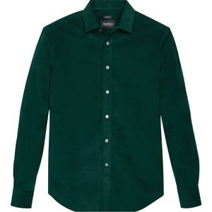 H&M green button down. Slit fit - Medium size. Perfect for business casual!